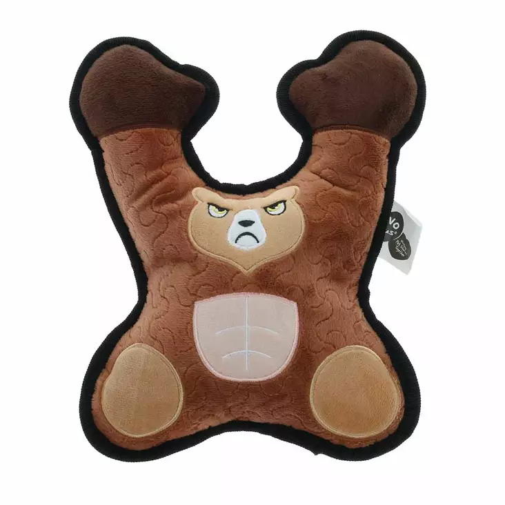 Pehmolelu Angry Bear 26x20x9cm ruskea Duvo+ - Koiran pehmolelut - 051547 - 1