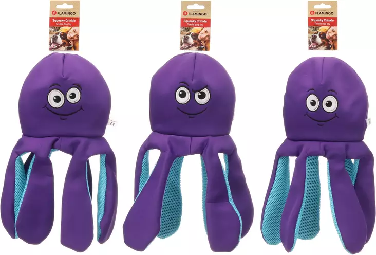 Pehmolelu Fronne Octopus Emoji Purple L Flamingo - Koiran pehmolelut - 051507 - 1