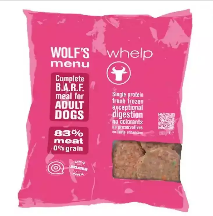Pentu täysravinto nauta 800g pakaste Wolfs Menu Therapy - Koiralle pakastelihat ja -elimet - 056927 - 1