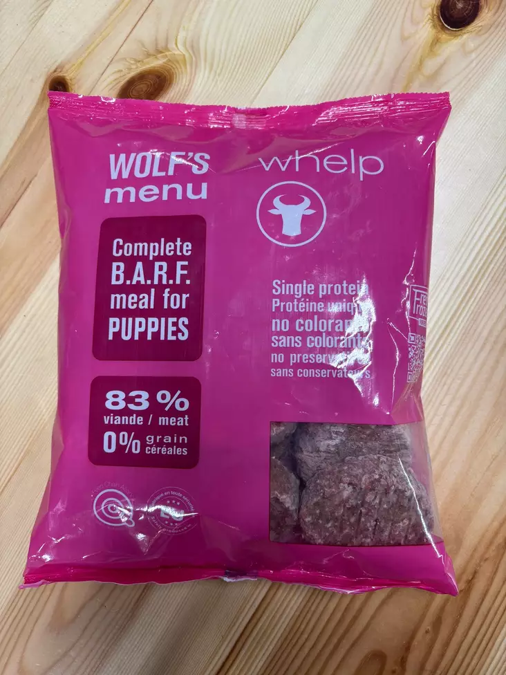 Pentu täysravinto nauta 800g pakaste Wolfs Menu Therapy - Koiralle pakastelihat ja -elimet - 056927 - 2