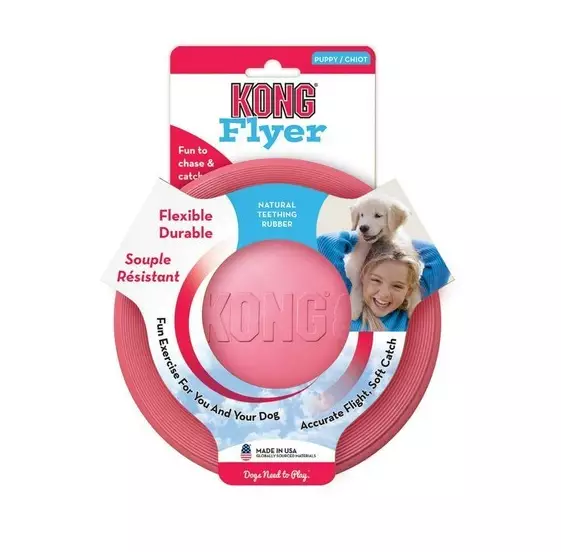 PUPPY Flyer 18cm pink/babyblue KONG - Koiran pallot ja heittolelut - 000367 - 1