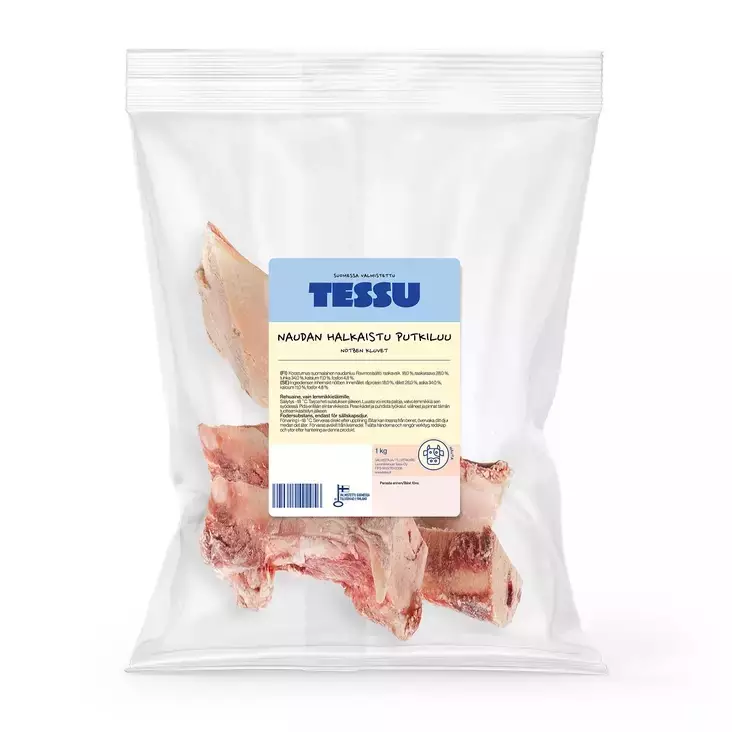 Putkiluu halkaistu 1kg pakaste Tessu - Koiralle pakaste luut - 028977 - 3