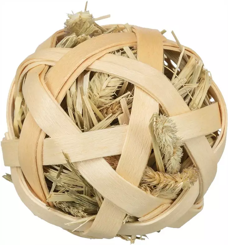 Heinäpallo bambuverkolla 5cm Trixie - Pieneläinten lelut ja puuhasteltavat - 052957 - 1