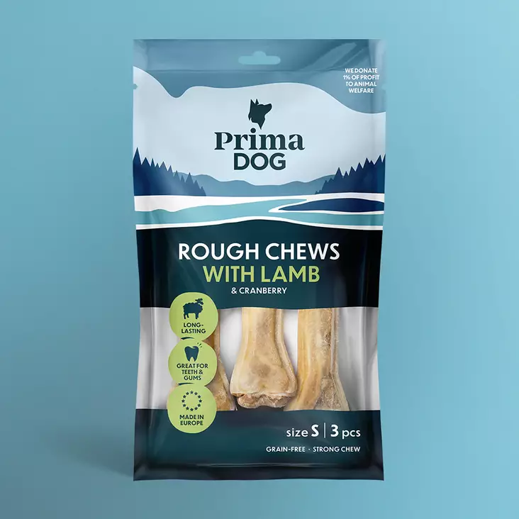 Rough Chews Lammas & Karpalo -täyteluu koiralle PrimaDog - Koirien puruluut - 030107 - 2