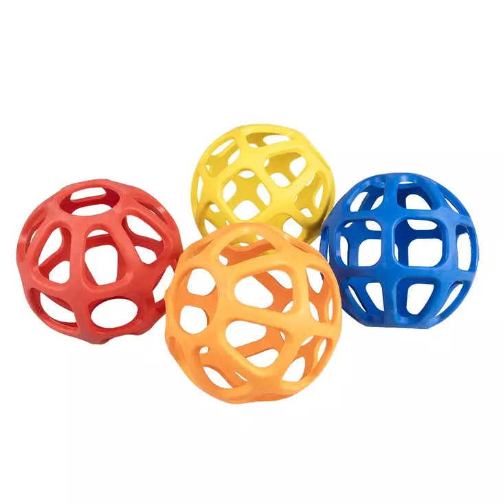 Ruokintapallo TPR kanoille 10cm värimix Duvo+ - Kotieläinten ruokinta-astiat ja ämpärit - 059657 - 1
