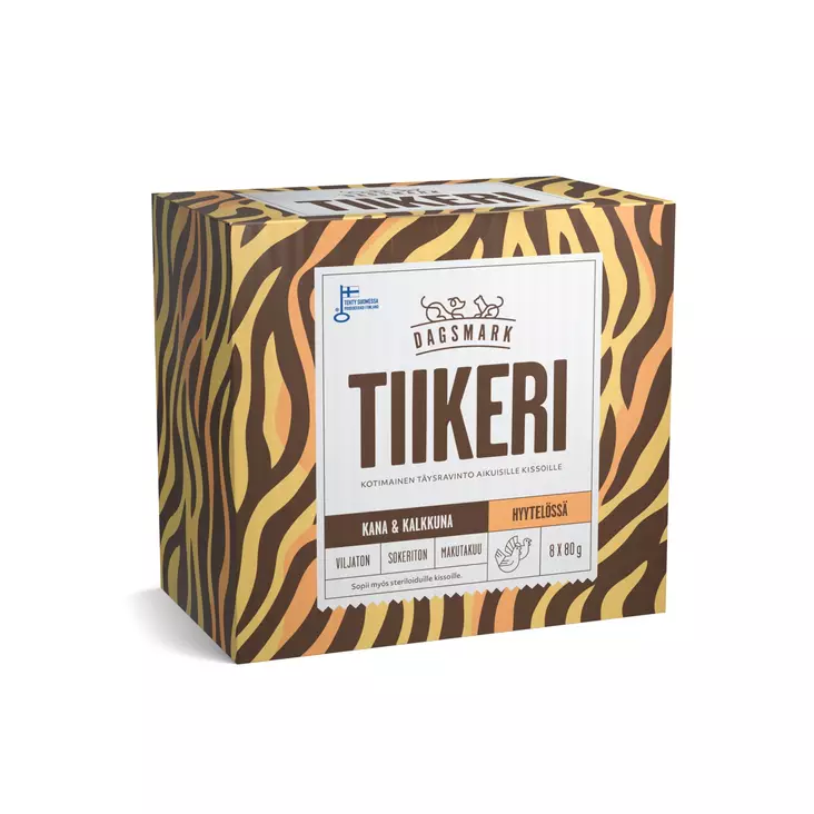 TIIKERI 8x80g hyytelö Dagsmark - Aikuisten kissojen säilykkeet - 030647 - 2