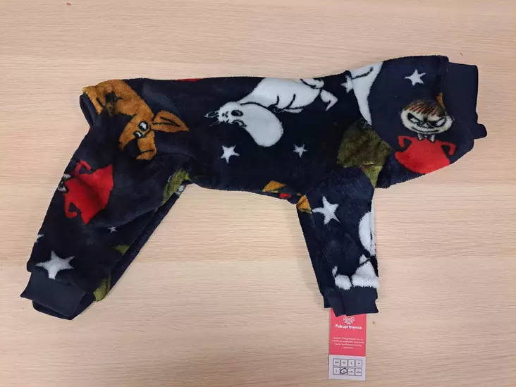 Trikoohaalari Muumi fleecevuorella XL 40cm Pukuprinsessa - Koiran haalarit - 055897 - 1