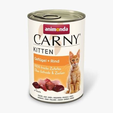 Kitten Siipikarja Nauta 400g Carny Animonda - Kissanpennun säilykkeet ja kasvatusruoat - 039218 - 1