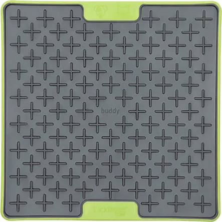 LickiMat Buddy Tuff 20x20cm vihreä - Aktivoivat ja ahmimisenesto ruokakupit - 037808 - 2