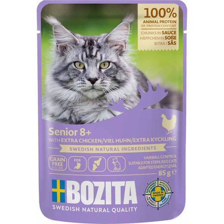 Senior 8+ Extrakana 85g kastike Bozita - Ikääntyvien kissojen säilykkeet - 036438 - 1