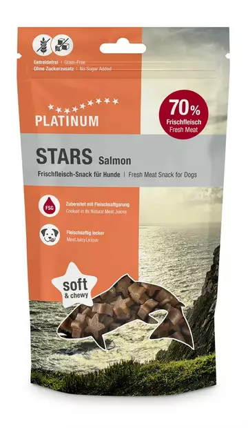 Herkkupala Salmon 185g Stars Platinum - Koiran herkut ja makupalat - 055608 - 1
