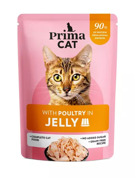 Classic siipikarja 85g hyytelössä PrimaCat - Aikuisten kissojen säilykkeet - 029888 - 2