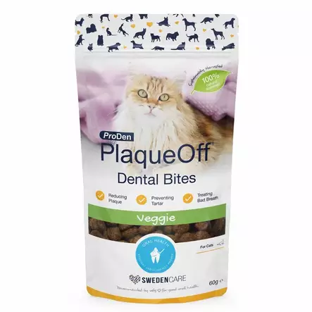 Dental Bites 60g PlaqueOff cat - Kissan funktionaaliset makupalat - 043488 - 1
