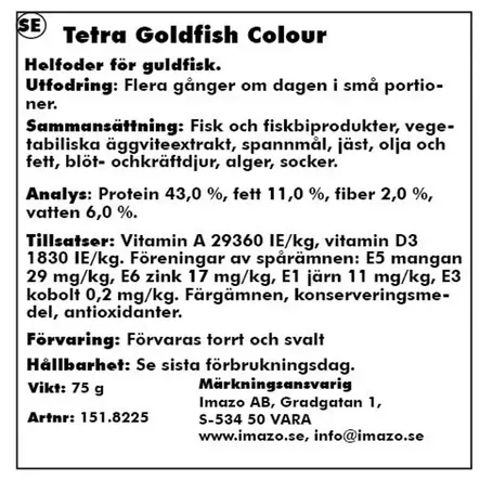 Goldfish Colour Flakes 250ml Tetra - Akvaariokalojen ruokinta & lisäravinteet - 044248 - 3