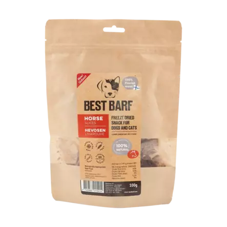 Hevosen liharouhe 100g Best Barf - Koiran herkut ja makupalat - 045368 - 1