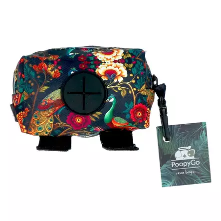 Kakkapussikotelo Eco Bag Peacock punainen PoopyGo - Koiran kakkapussit ja pidikkeet - 055838 - 1