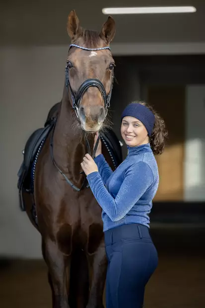 Otsapanta nahkaa 25.2 dutch blue HorseGuard - Hevosen otsapannat - 054728 - 2