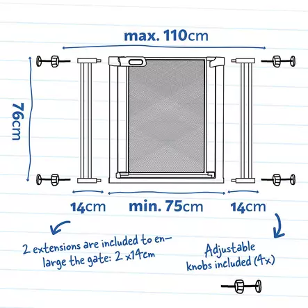 Portti 2,5x75-82 (110cm) x76cm musta-ruskea Duvo+ - Koiraportit - 056088 - 2