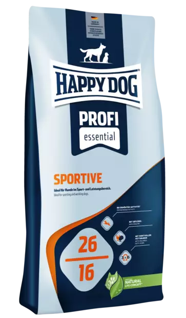 Profi-Line Sportive 26-16 20kg Happy Dog - Koiran kuivaruoat aikuisille koirille - 033548 - 2
