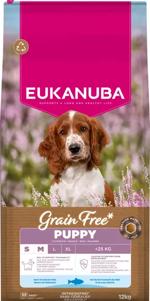 Puppy & Junior Small/Medium Ocean Fish Grain Free Eukanuba - Kuivaruoat pennuille ja kasvatukseen - 027118 - 3