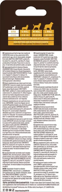 Purutikku No Hide STIX 11cm 10kpl Peanut Butter Earth Animal - Koirien puruluut - 056318 - 2