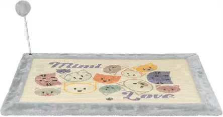 Raapimismatto Mimi jousilelulla 70x45cm harmaa Trixie - Kissan raapimalaudat ja -tolpat - 057998 - 1