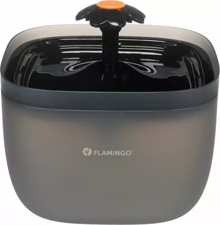 Vesiautomaatti Flowie Square 2L musta Flamingo - Koiran ruokinta- ja vesiautomaatit - 057018 - 1