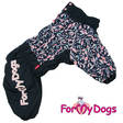 Lämpöhaalari nartuille navy/kuvio/pink For My Dogs - Koiran haalarit - 026378 - 1