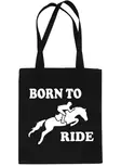 Kangaskassi 38x42cm Born To Ride musta Print4U - Ratsastajan asusteet - 056658 - 2