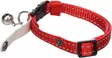 Kissan nylonpanta säädettävä Jaggo 20-34x1cm punainen Flamingo - Aikuisen kissan pannat - 052408 - 4