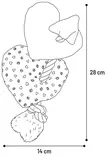 Köysilelu Lieve Heart 28cm puna-pinkki Flamingo - Koiran köysilelut - 055568 - 3