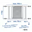 Portti 2,5x75-82 (110cm) x76cm musta-ruskea Duvo+ - Koiraportit - 056088 - 2