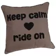 Tyynynpäällinen Cotton Keep Calm Ride On 50x50cm powdertaupe Eskadron - Koti ja sisustus - 059658 - 1