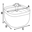Vesiautomaatti Flowie Square 2L musta Flamingo - Koiran ruokinta- ja vesiautomaatit - 057018 - 4