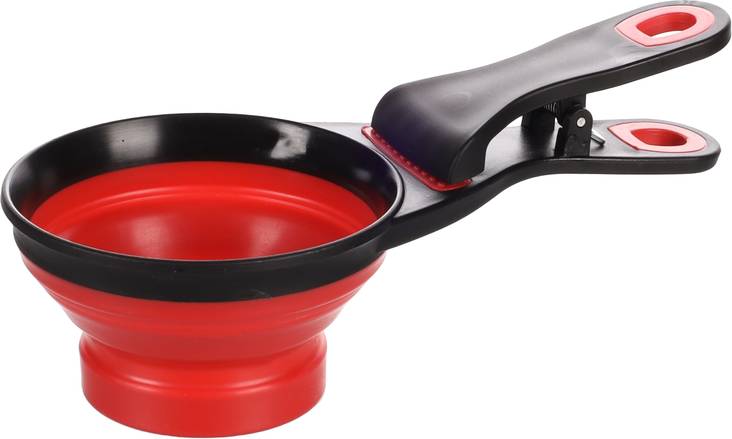 Annosmitta pussinsulkija 237ml puna-musta Flamingo - Koiranruoan säilytys ja annostelu - 035228 - 1