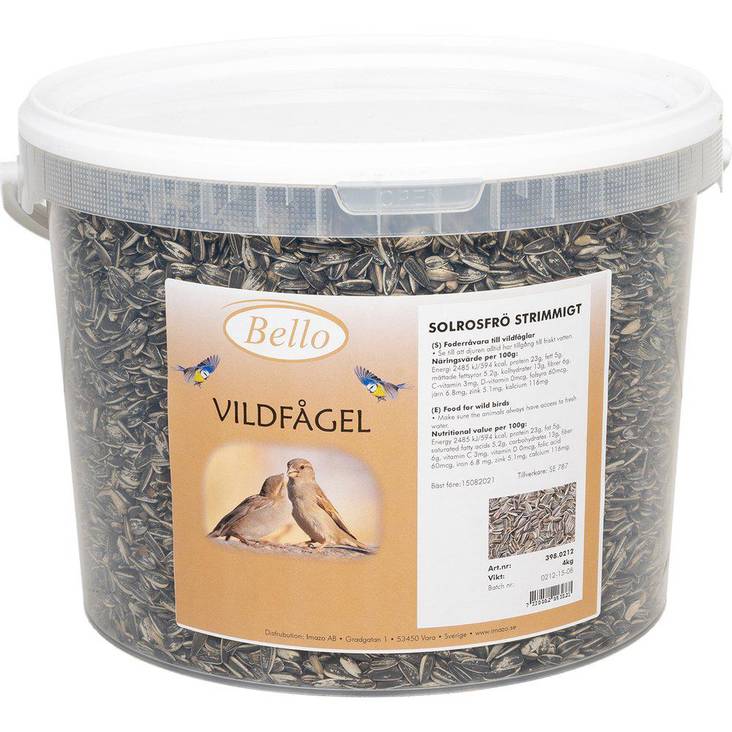 Auringonkukansiemen 4kg Bello P* - Villieläinten ja -lintujen ruokinta - 031558 - 1