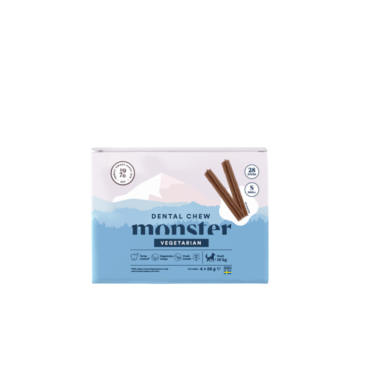 Dental Vegan S 28kpl 224g monster - Koirien funktionaaliset makupalat - 032208 - 1