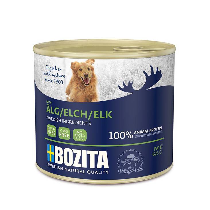 Hirvi pate viljaton 625g Bozita - Koiran säilykkeet aikuisille koirille - 007158 - 1