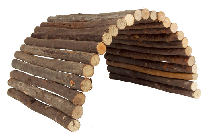 Jyrsijän puusilta 65x40cm taipuva Trixie - Pieneläinten lelut ja puuhasteltavat - 011258 - 1