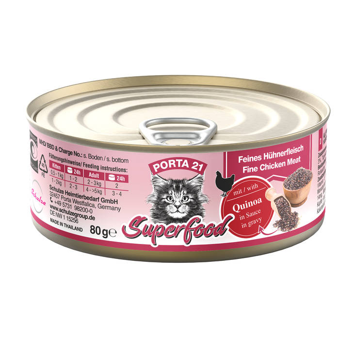 Kanaa ja kvinoaa Superfood 80g Porta21 - Aikuisten kissojen säilykkeet - 032238 - 1