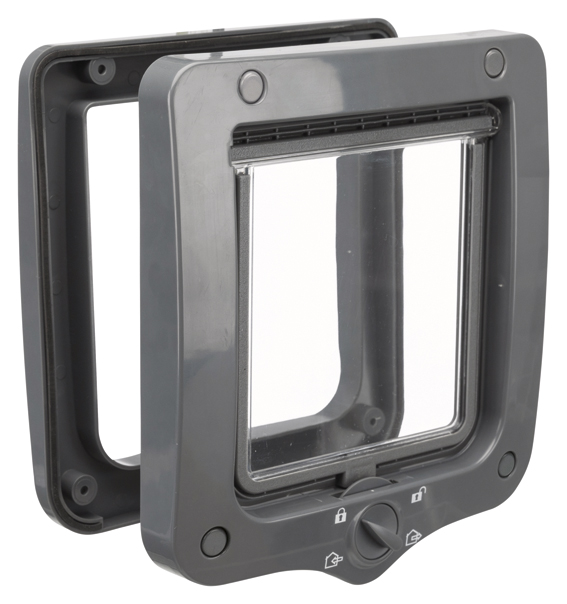 Kissanluukku 4-way 20x22cm harmaa Trixie - Kissan luukut ja turvaverkot - 016288 - 1