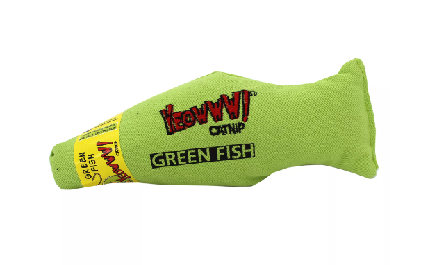 Kissanminttu Kala vihreä 18cm Yeowww! - Kissan hiiret, linnut, perhoset ym. - 008678 - 1