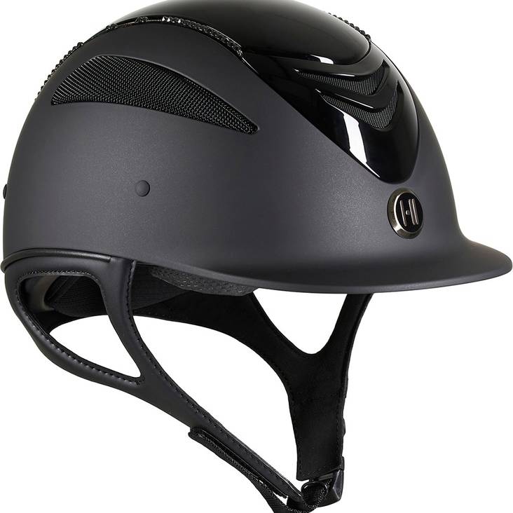 Kypärä Glossy Top Swarovski 1 musta OneK - Ratsastuskypärät - 031088 - 1