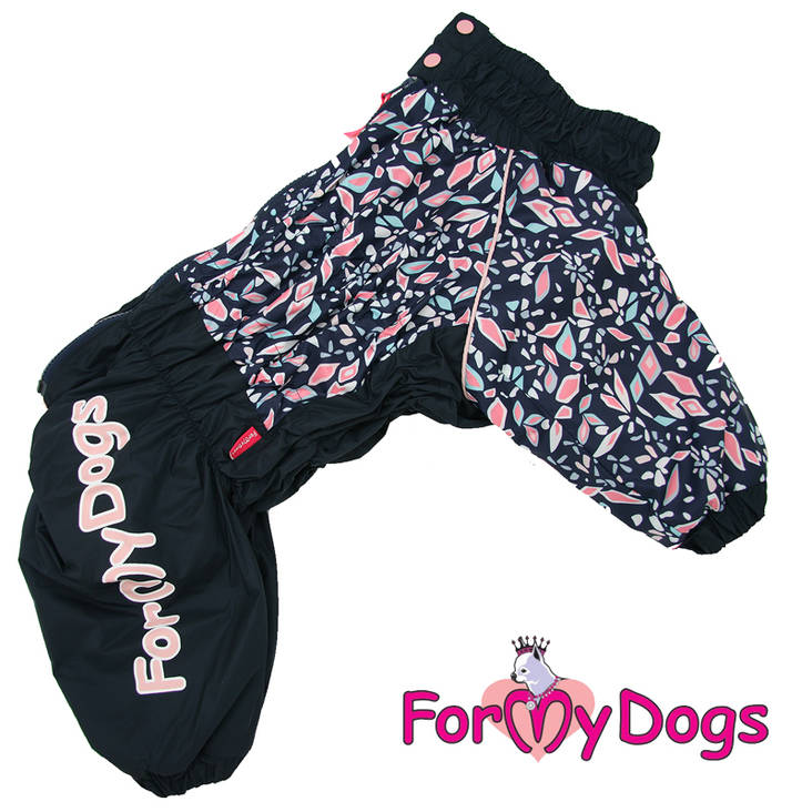 Lämpöhaalari nartuille navy/kuvio/pink For My Dogs - Koiran haalarit - 026378 - 1