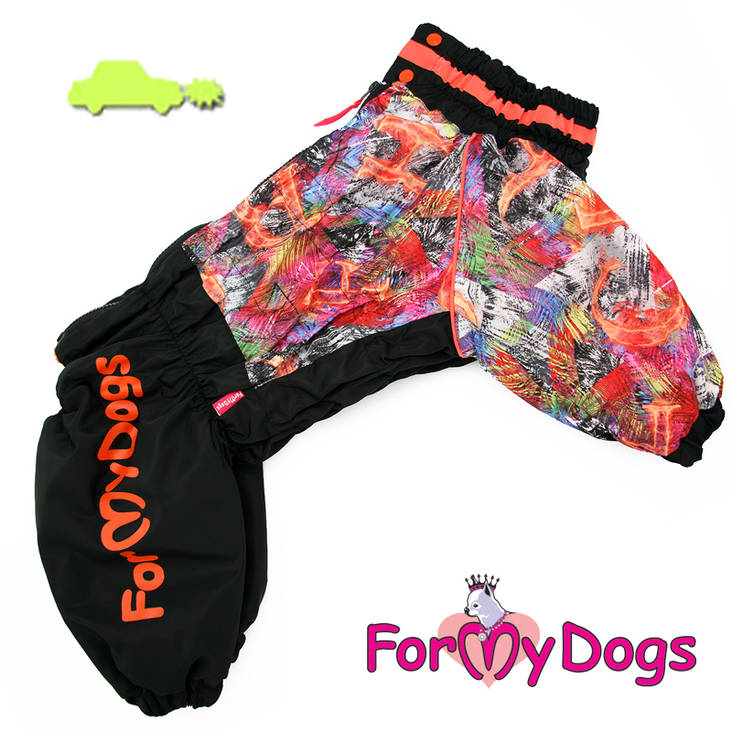 Lämpöhaalari oranssi/värit/musta narttumalli noutajakoko For My Dogs - Koiran haalarit - 033038 - 1