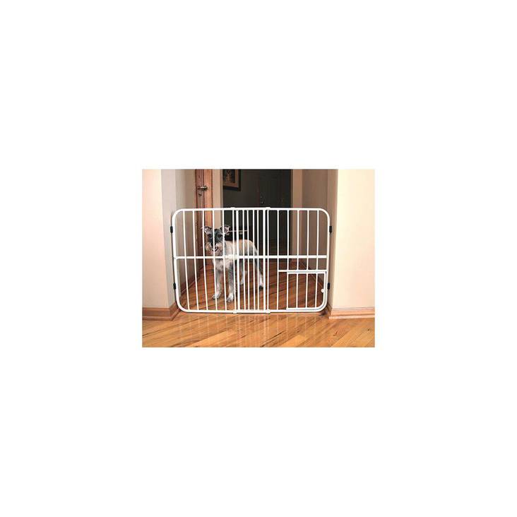 Lemmikkiportti Tuffy 61x66-107cm valkoinen Carlson - Koiraportit - 010548 - 1