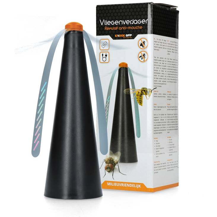 Lentävien hyönteisten karkotin 25x9cm 2-pyörivää siipeä Fly Repeller Knock Off - Tuhoeläinten ja hyöteisten torjunta - 028988 - 1