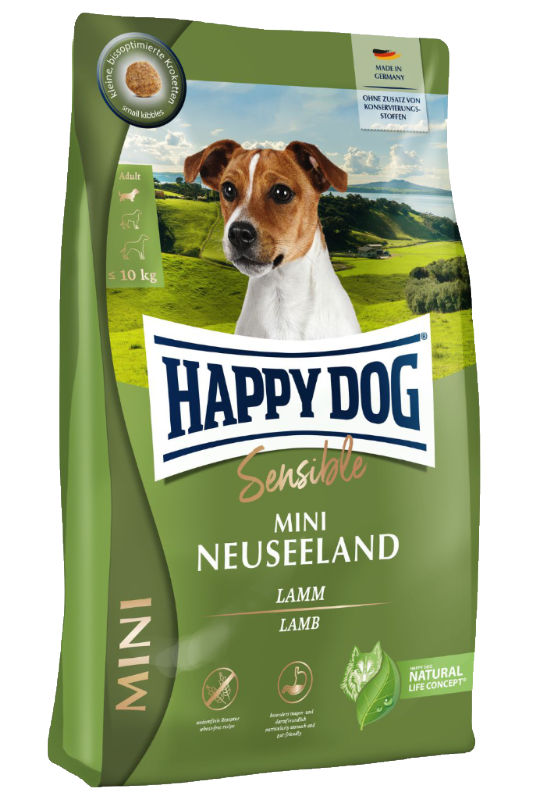 Mini Neuseeland Lammas Happy Dog - Koiran kuivaruoat aikuisille koirille - 017748 - 3