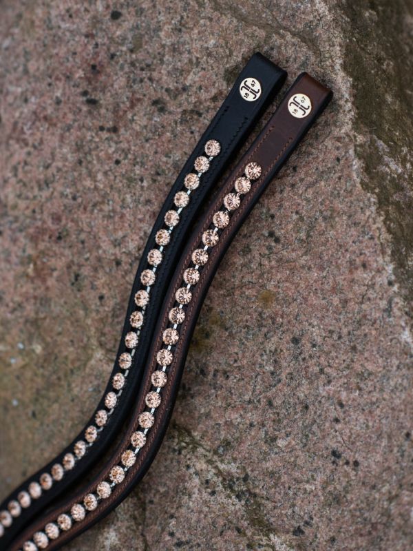 Otsapanta Kristall Rose FULL ruskea Jacson - Hevosen otsapannat - 038398 - 1