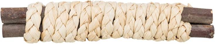 Puutikut olkipunoksella 15x3cm Trixie - Pieneläinten lelut ja puuhasteltavat - 029618 - 1